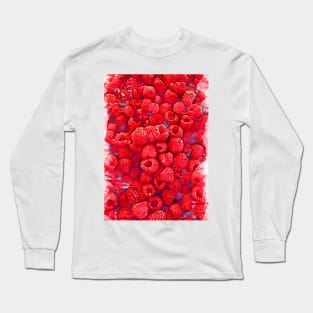 Fresh Bright Red Raspberries - For Fruit Lovers Long Sleeve T-Shirt